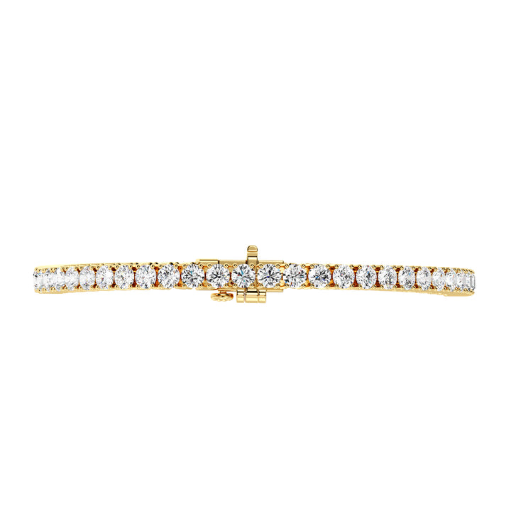Classic Round Diamond Tennis Bracelet with 53 Diamonds in Yellow Gold