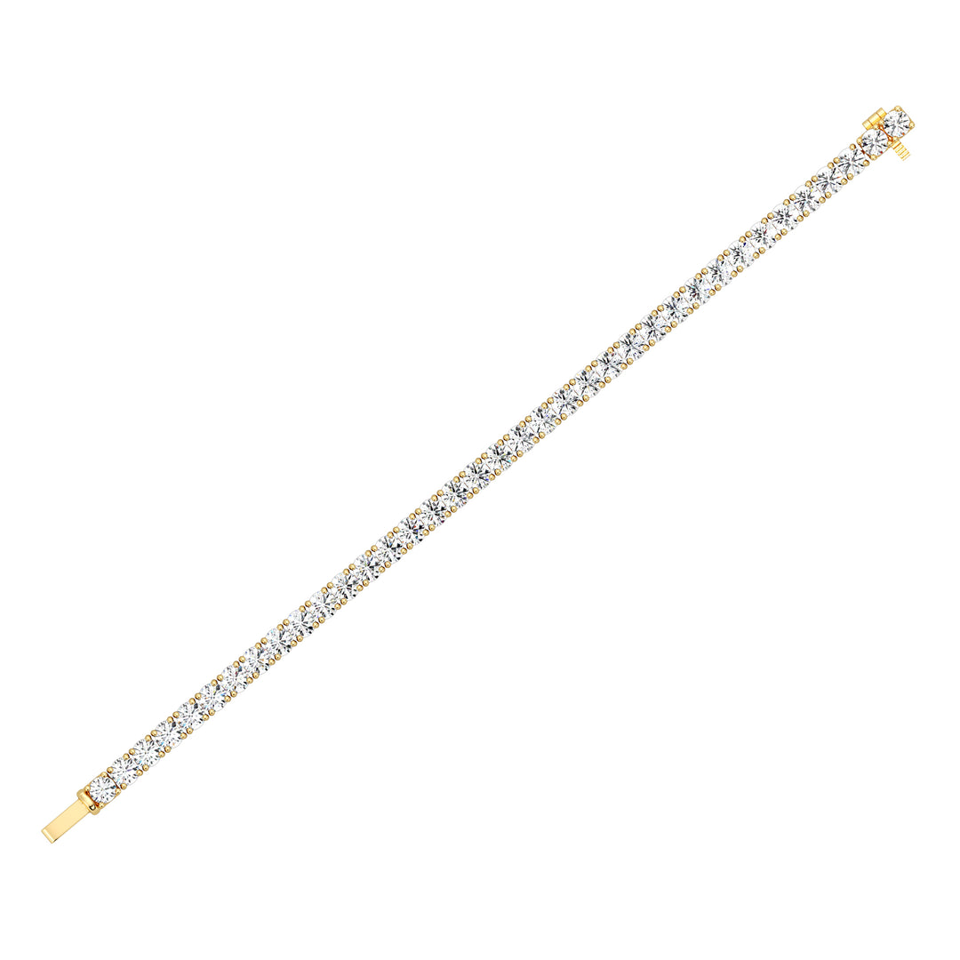 Classic Round Lab Grown Diamond Tennis Bracelet in 18K Yellow Gold