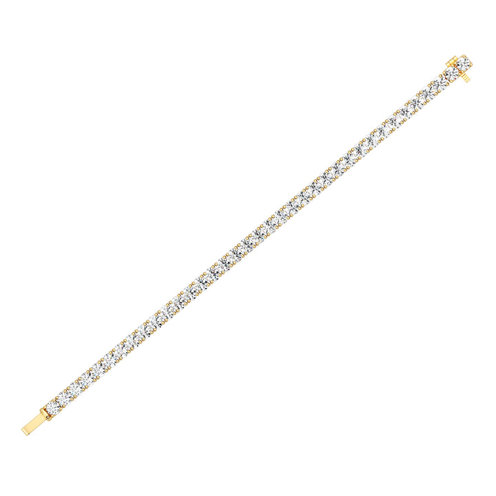 Classic Round Lab Grown Diamond Tennis Bracelet in 18K Yellow Gold