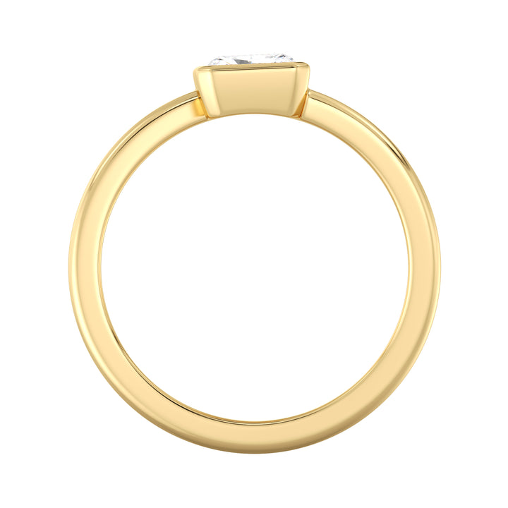 Contemporary Radiant Diamond Spiral Statement Ring in Yellow Gold