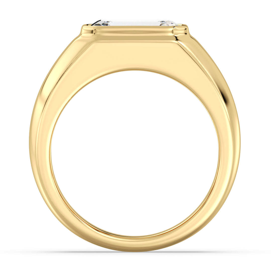 Emerald cut lab grown diamond men&