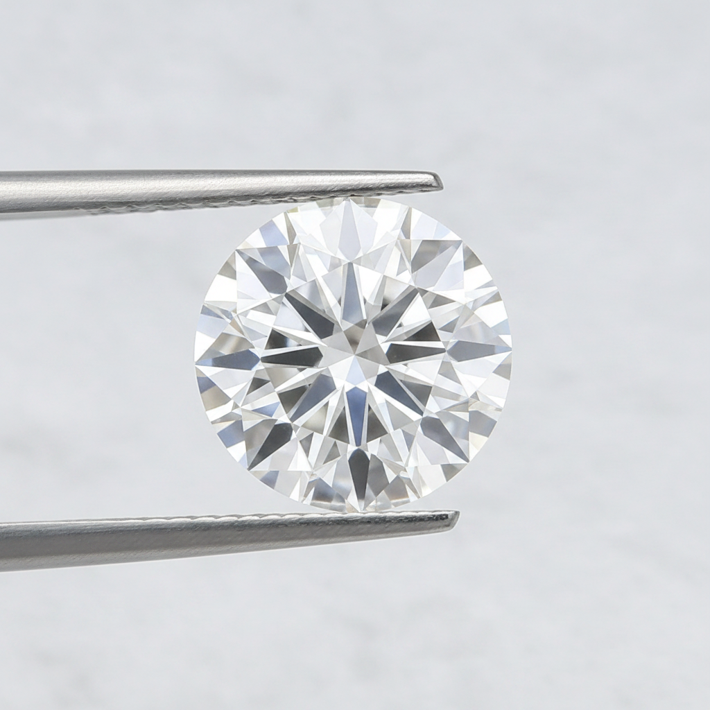 IGI Certified 9.12 Ct F Color VS1 Round CVD Diamond with 13.39mm Spread