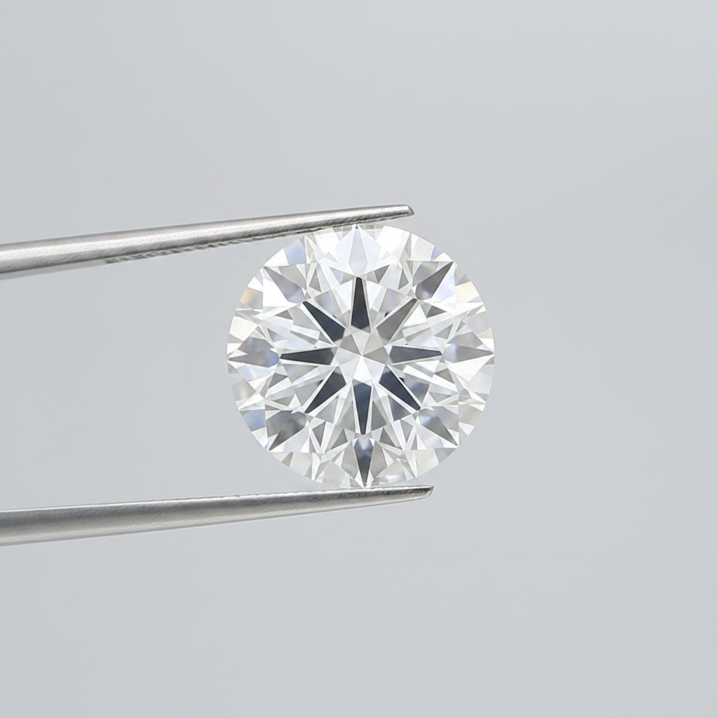 IGI Certified 9.01 Ct F Color VS1 Round CVD Diamond with 13.18mm Spread