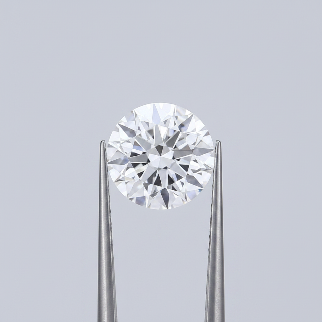 IGI Certified 8.50 Ct F Color VVS2 Round CVD Diamond with 13.00mm Spread