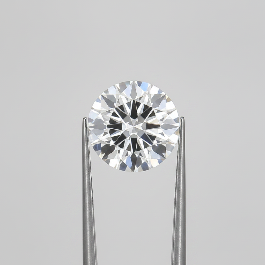 IGI Certified 9.42 Ct F Color VS2 Round CVD Diamond with 13.59mm Spread