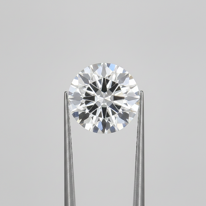 IGI Certified 9.42 Ct F Color VS2 Round CVD Diamond with 13.59mm Spread