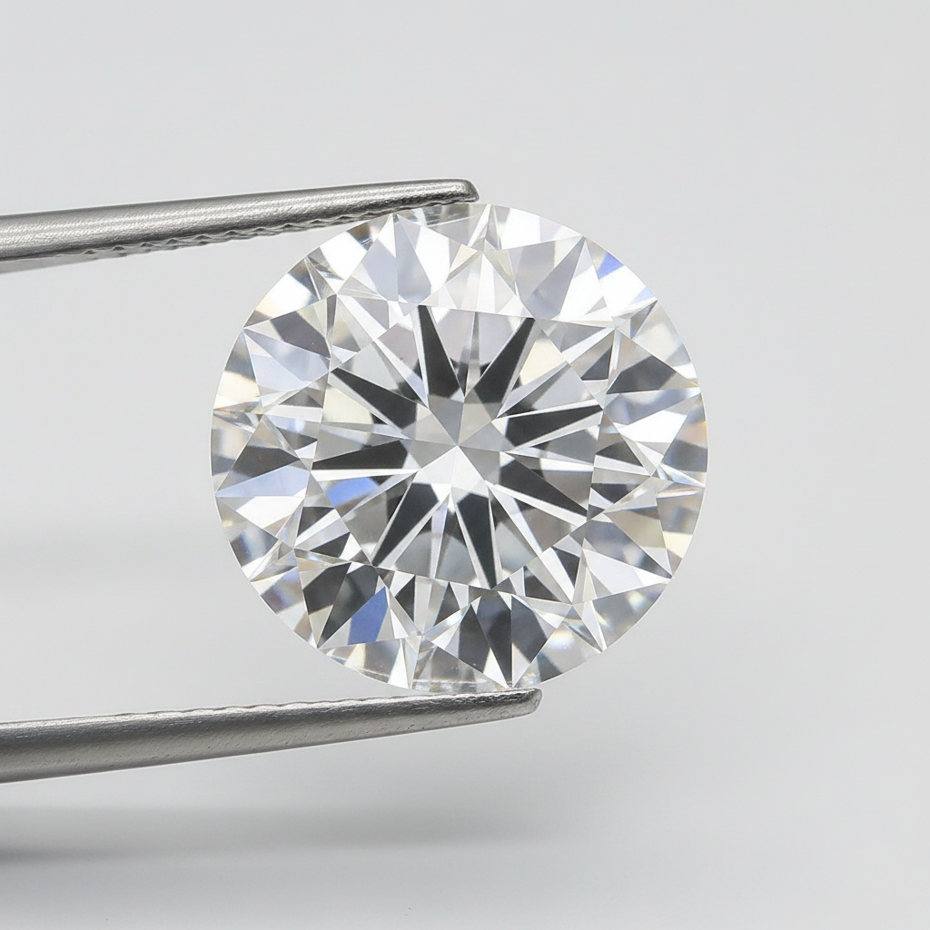 IGI Certified 9.02 Ct F Color VS1 Round CVD Diamond with 13.26mm Spread