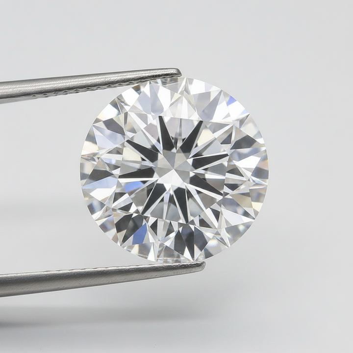 IGI Certified 9.02 Ct F Color VS1 Round CVD Diamond with 13.26mm Spread