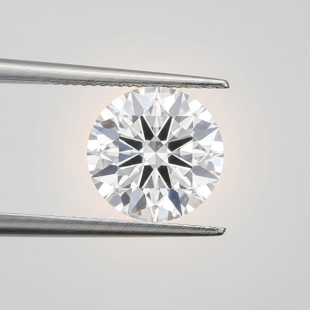 IGI Certified 5.17 Ct F Color VVS1 Round CVD Diamond with 11.08mm Diameter