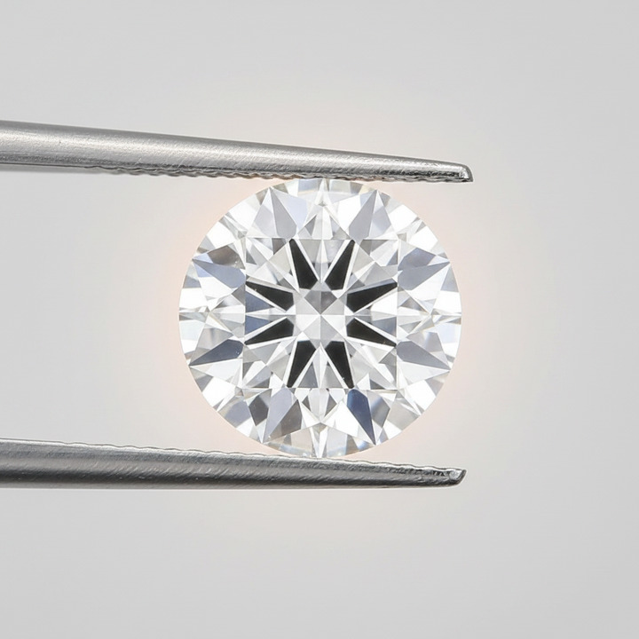 IGI Certified 5.17 Ct F Color VVS1 Round CVD Diamond with 11.08mm Diameter