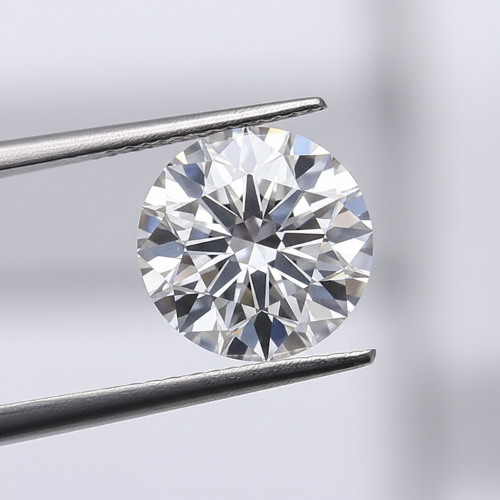 IGI Certified 4.30 Ct D Color VVS2 Round CVD Diamond with 10.41mm Diameter