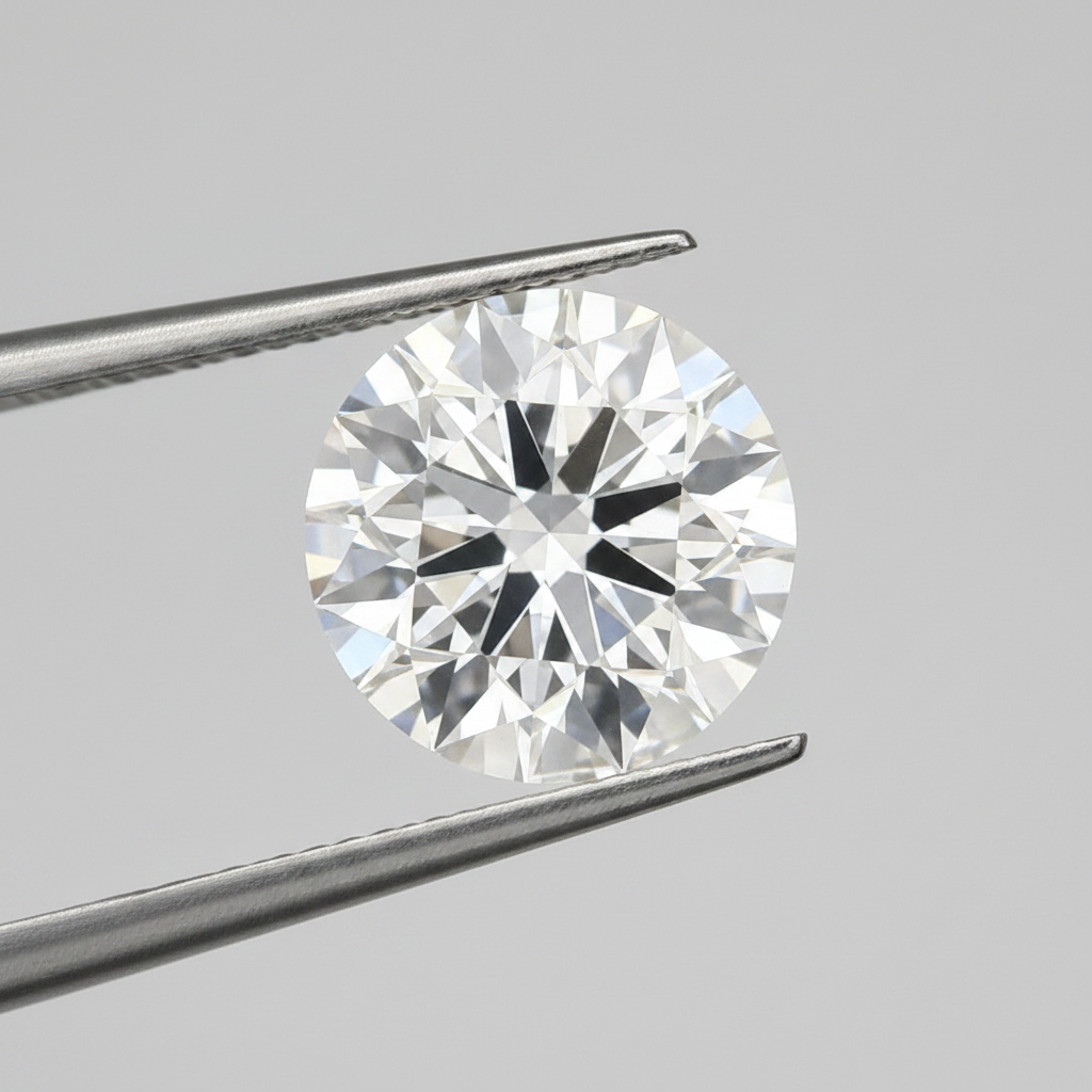 IGI Certified 8.81 Ct F Color VS2 Round CVD Diamond with 13.20mm Diameter
