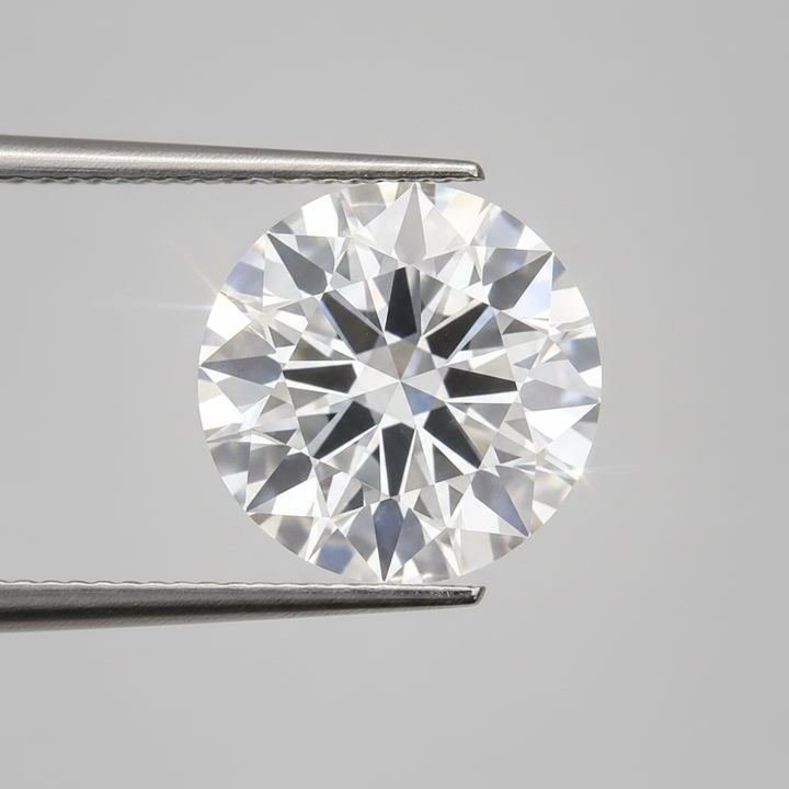 IGI Certified 6.07 Ct F Color VS2 Round CVD Diamond with 11.80mm Diameter