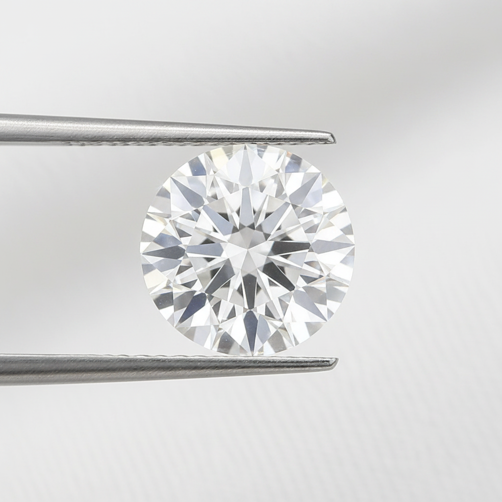 IGI Certified 5.42 Ct F Color VVS1 Round CVD Diamond with 11.39mm Diameter