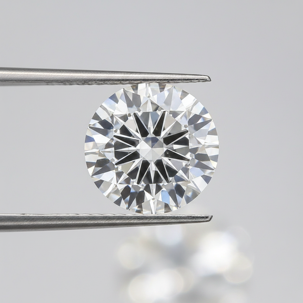 IGI Certified 5.07 Ct F Color VVS2 Round CVD Diamond with 11.12mm Diameter