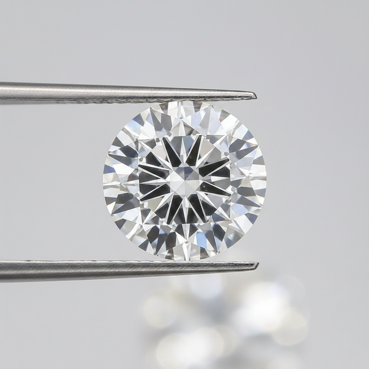 IGI Certified 5.07 Ct F Color VVS2 Round CVD Diamond with 11.12mm Diameter