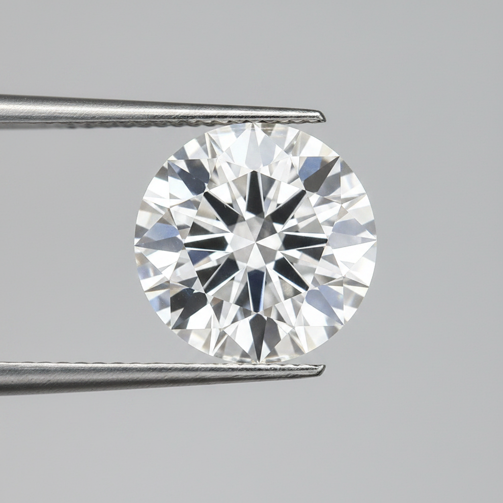IGI Certified 6.06 Ct F Color VS2 Round CVD Diamond with 11.86mm Diameter