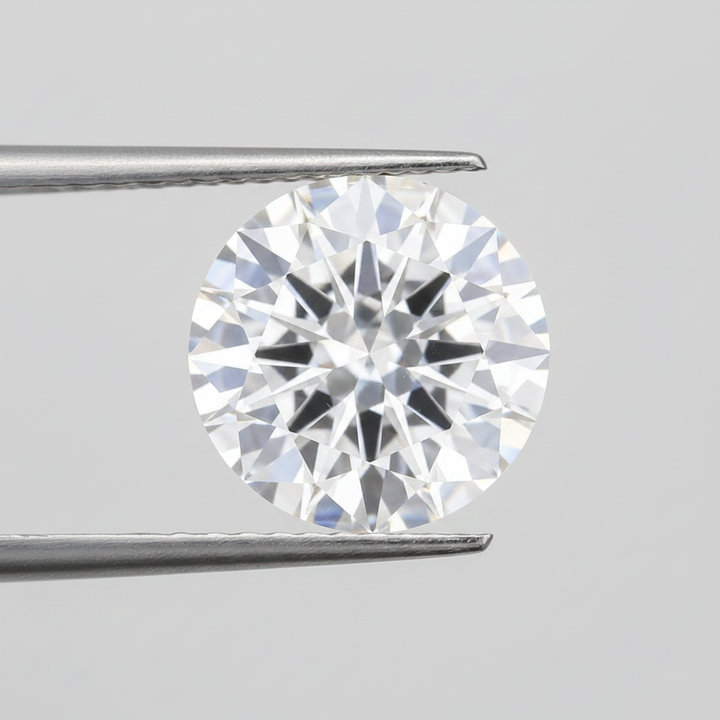 IGI Certified 5.51 Ct D Color VS1 Round CVD Diamond with 11.54mm Diameter