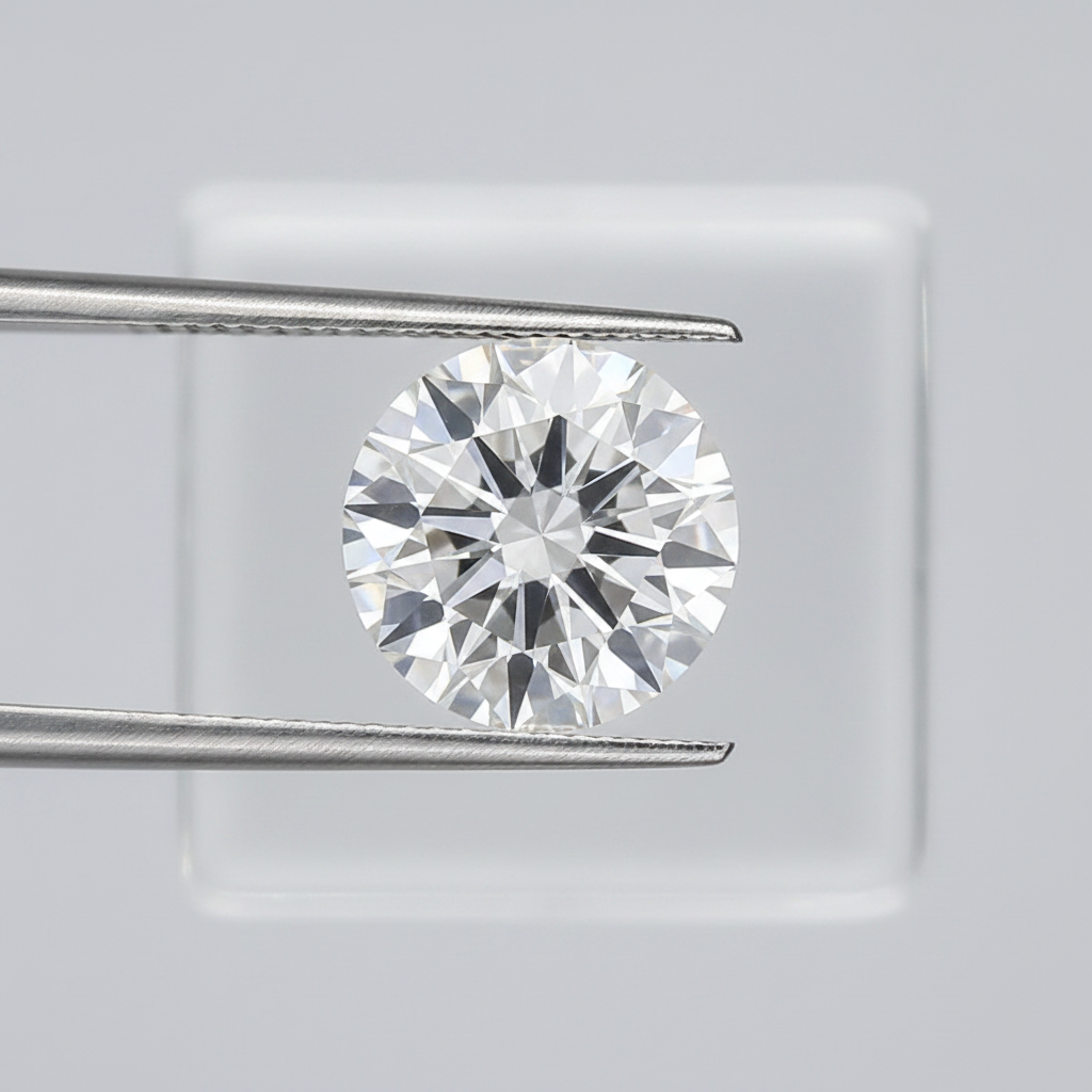 IGI Certified 5.06 Ct F Color VVS1 Round CVD Diamond with 11.01mm Diameter