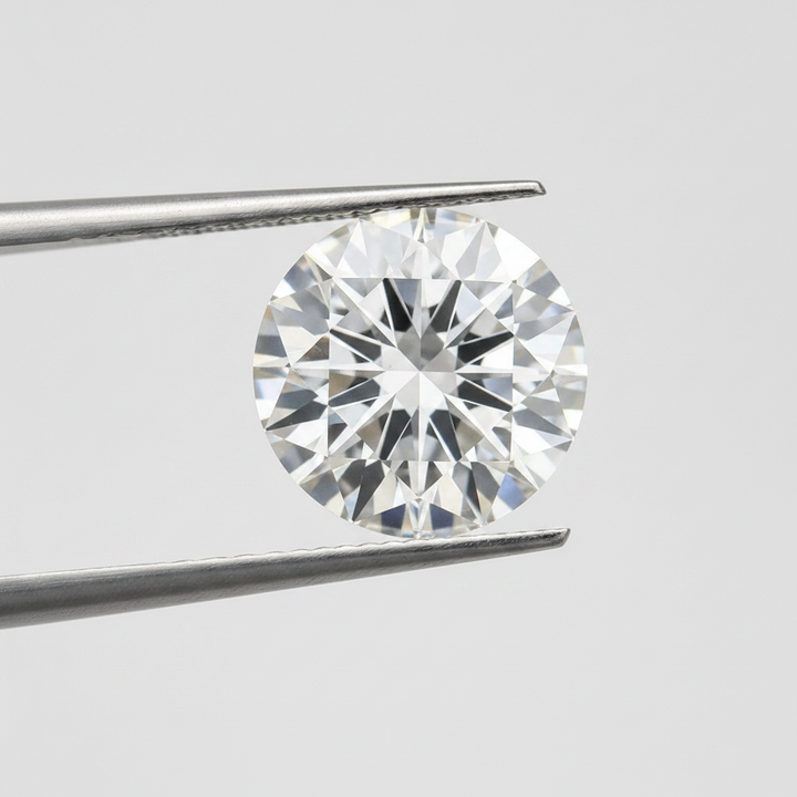 IGI Certified 6.06 Ct F Color VS1 Round CVD Diamond with 11.80mm Diameter