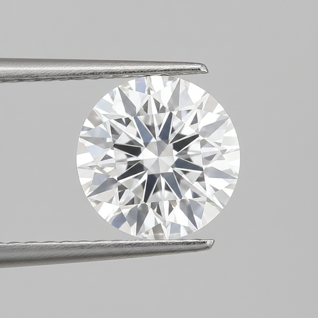 IGI Certified 3.08 Ct E Color VVS1 Round CVD Diamond with 9.28mm Diameter