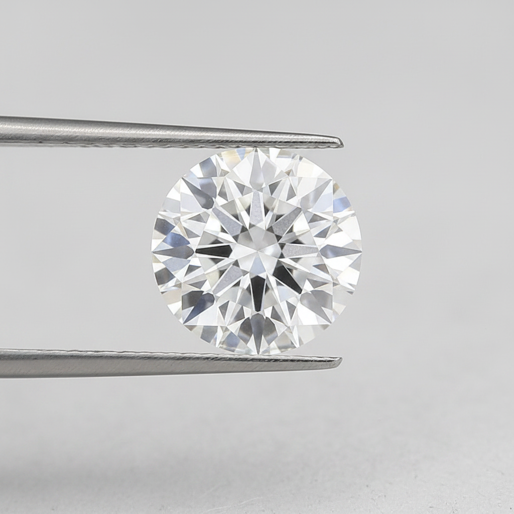 IGI Certified 5.06 Ct E Color VVS1 Round CVD Diamond with 11.06mm Diameter