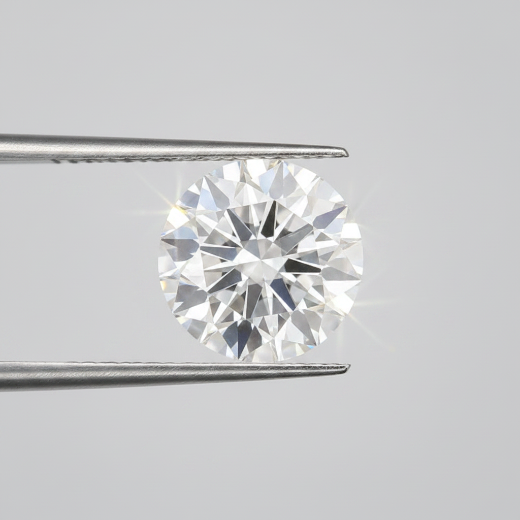 IGI Certified 5.08 Ct E Color VS1 Round CVD Diamond with 10.98mm Diameter