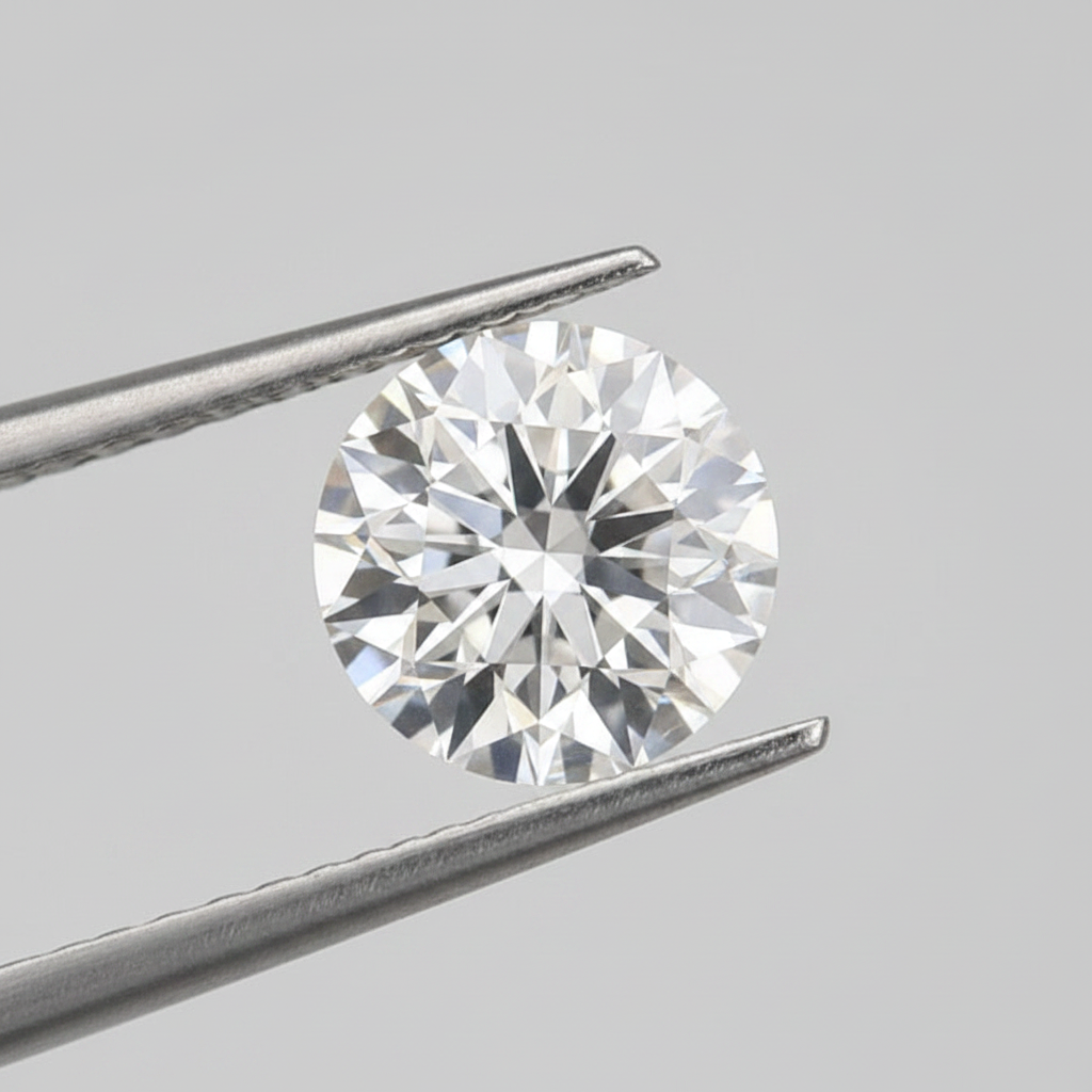 IGI Certified 3.09 Ct F Color VVS2 Round CVD Diamond with 9.37mm Diameter