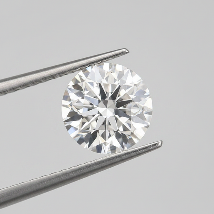 IGI Certified 3.09 Ct F Color VVS2 Round CVD Diamond with 9.37mm Diameter