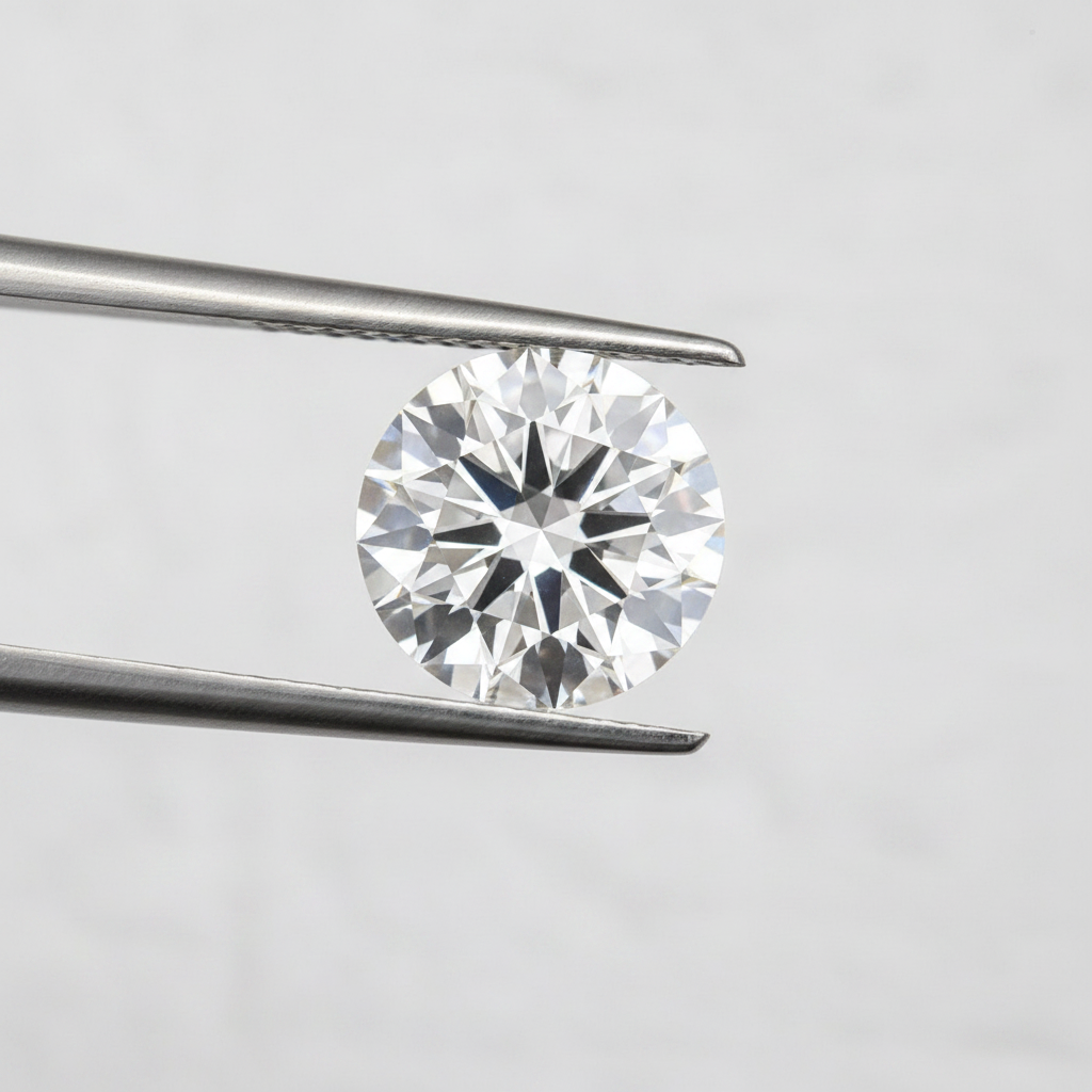 IGI Certified 3.07 Ct F Color VVS2 Round CVD Diamond with 9.34mm Diameter