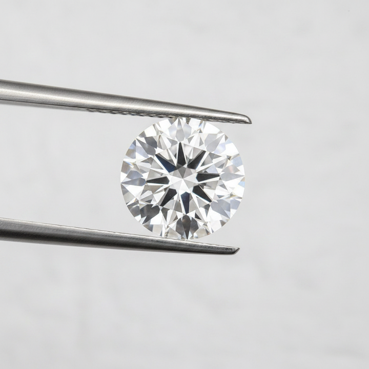 IGI Certified 3.07 Ct F Color VVS2 Round CVD Diamond with 9.34mm Diameter