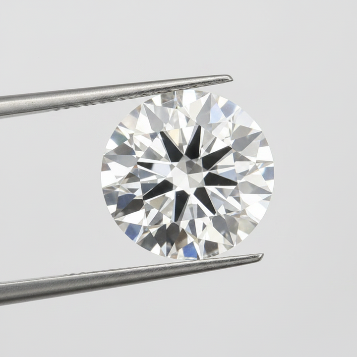 IGI Certified 6.05 Ct F Color VS1 Round CVD Diamond with 11.80mm Diameter