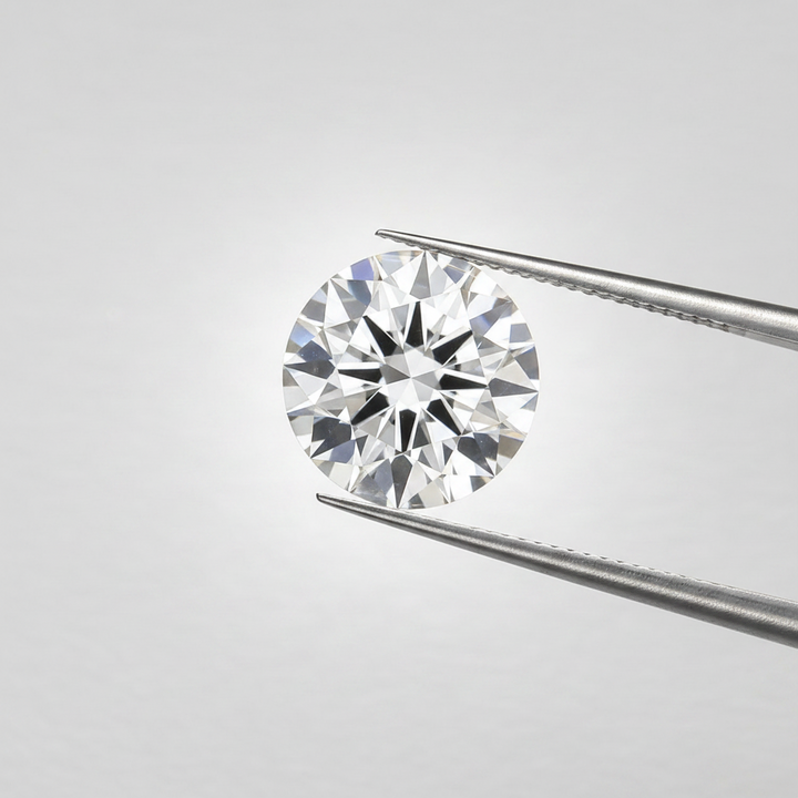 IGI Certified 6.01 Ct F Color VS1 Round CVD Diamond with 11.89mm Diameter
