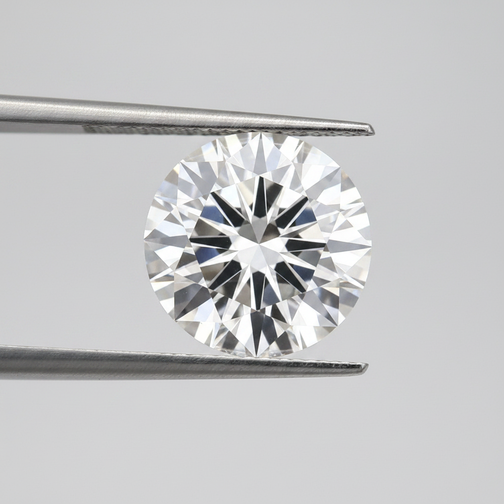 IGI Certified 6.06 Ct F Color VS1 Round CVD Diamond with 11.79mm Diameter