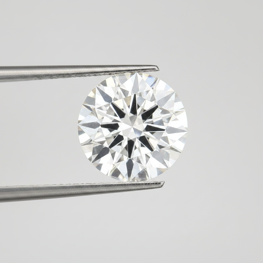 IGI Certified 6.07 Ct F Color VS2 Round CVD Diamond with 11.74mm Diameter