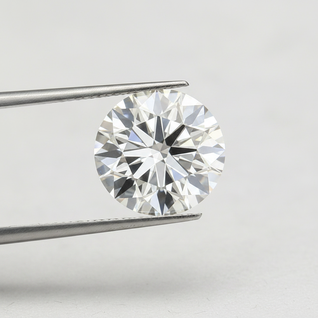 IGI Certified 6.06 Ct F Color VS1 Round CVD Diamond with 11.88mm Diameter