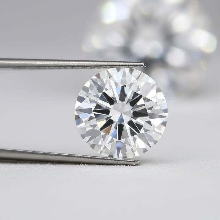 IGI Certified 7.09 Ct F Color VVS2 Round CVD Diamond with 12.51mm Diameter
