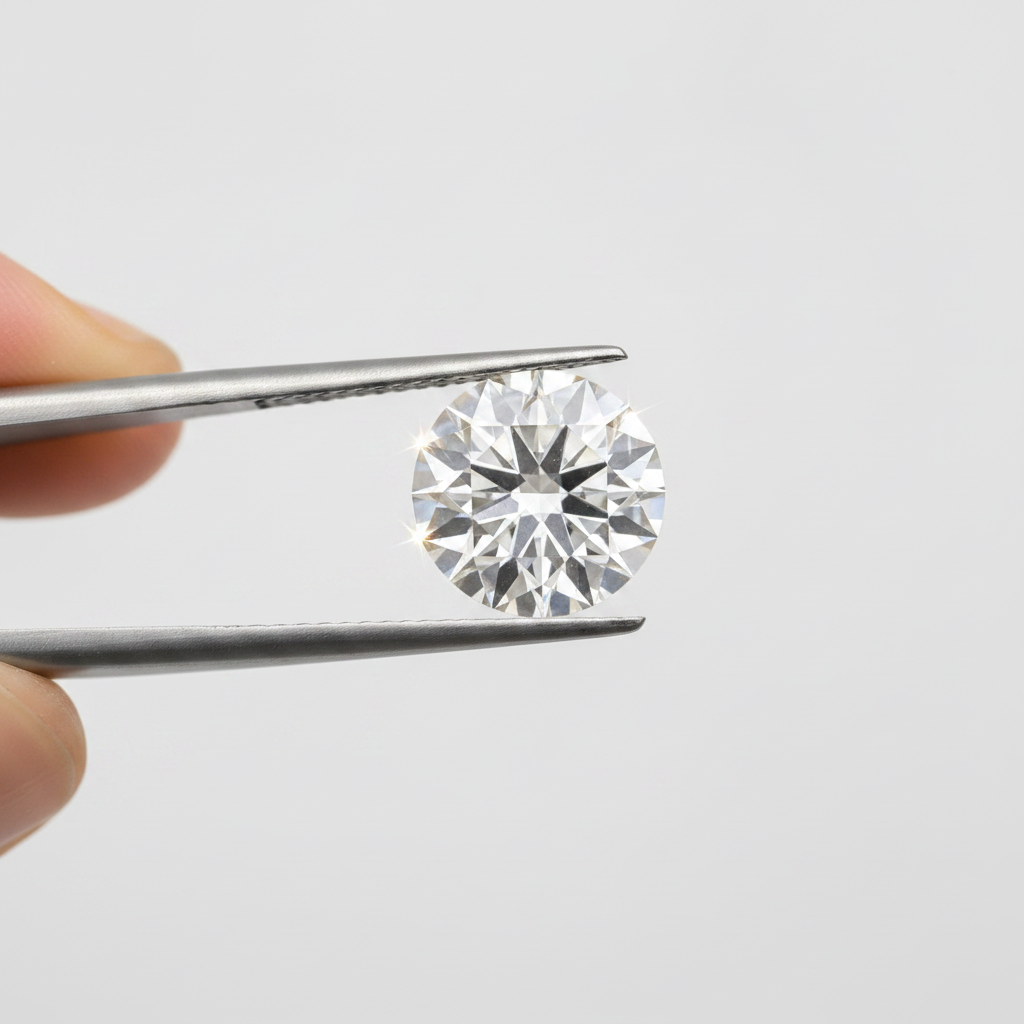 IGI Certified 3.01 Ct F Color VS2 Round CVD Diamond with 9.28mm Diameter