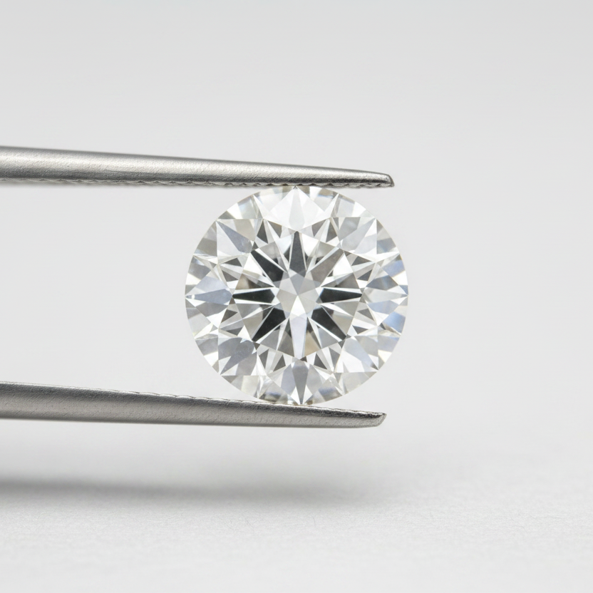 IGI Certified 6.05 Ct F Color VS1 Round CVD Diamond with 11.94mm Diameter