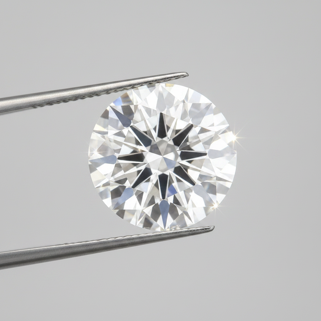 IGI Certified 6.02 Ct F Color VS1 Round CVD Diamond with 11.64mm Diameter
