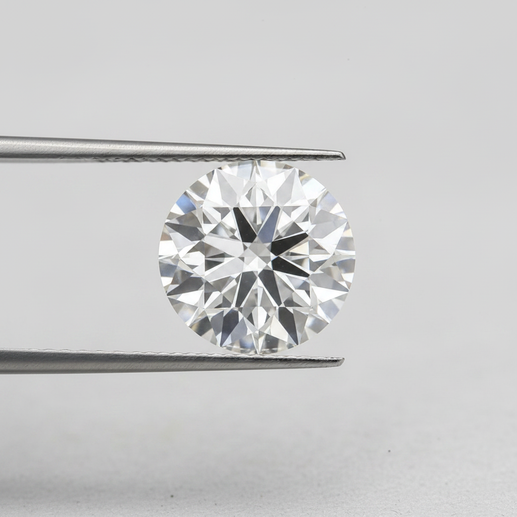 IGI Certified 3.01 Ct F Color VS1 Round CVD Diamond with 9.16mm Diameter