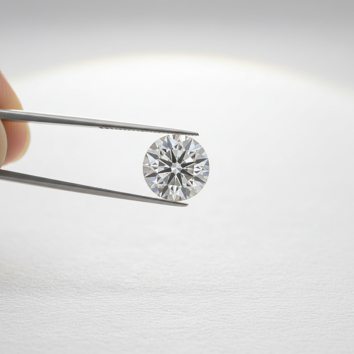 IGI Certified 6.01 Ct F Color VS1 Round CVD Diamond with 11.75mm Diameter