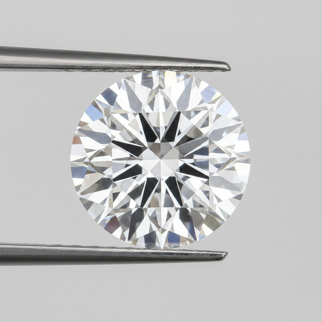 IGI Certified 3.13 Ct E Color VS1 Round CVD Diamond with 9.33mm Diameter
