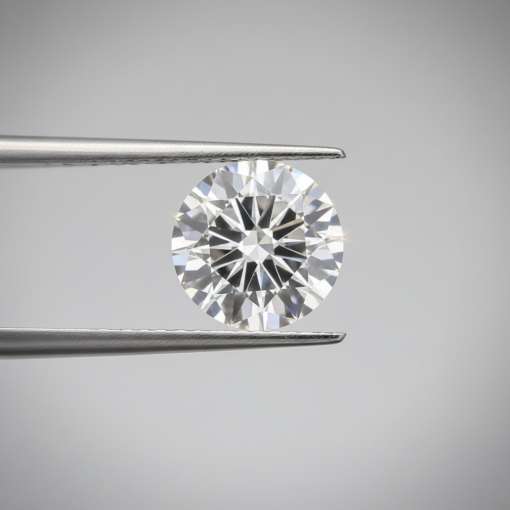 IGI Certified 8.02 Ct F Color VS2 Round CVD Diamond with 13.04mm Diameter