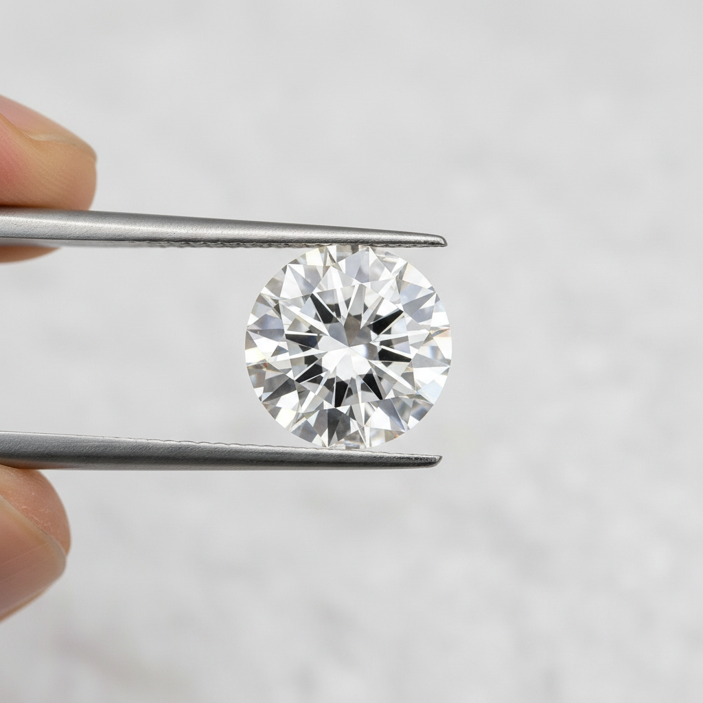 IGI Certified 4.26 Ct D Color VS1 Round CVD Diamond with 10.56mm Diameter