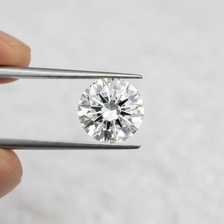 IGI Certified 4.26 Ct D Color VS1 Round CVD Diamond with 10.56mm Diameter