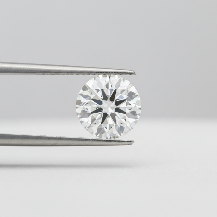 IGI Certified 5.13 Ct E Color VVS2 Round CVD Diamond with 11.01mm Diameter