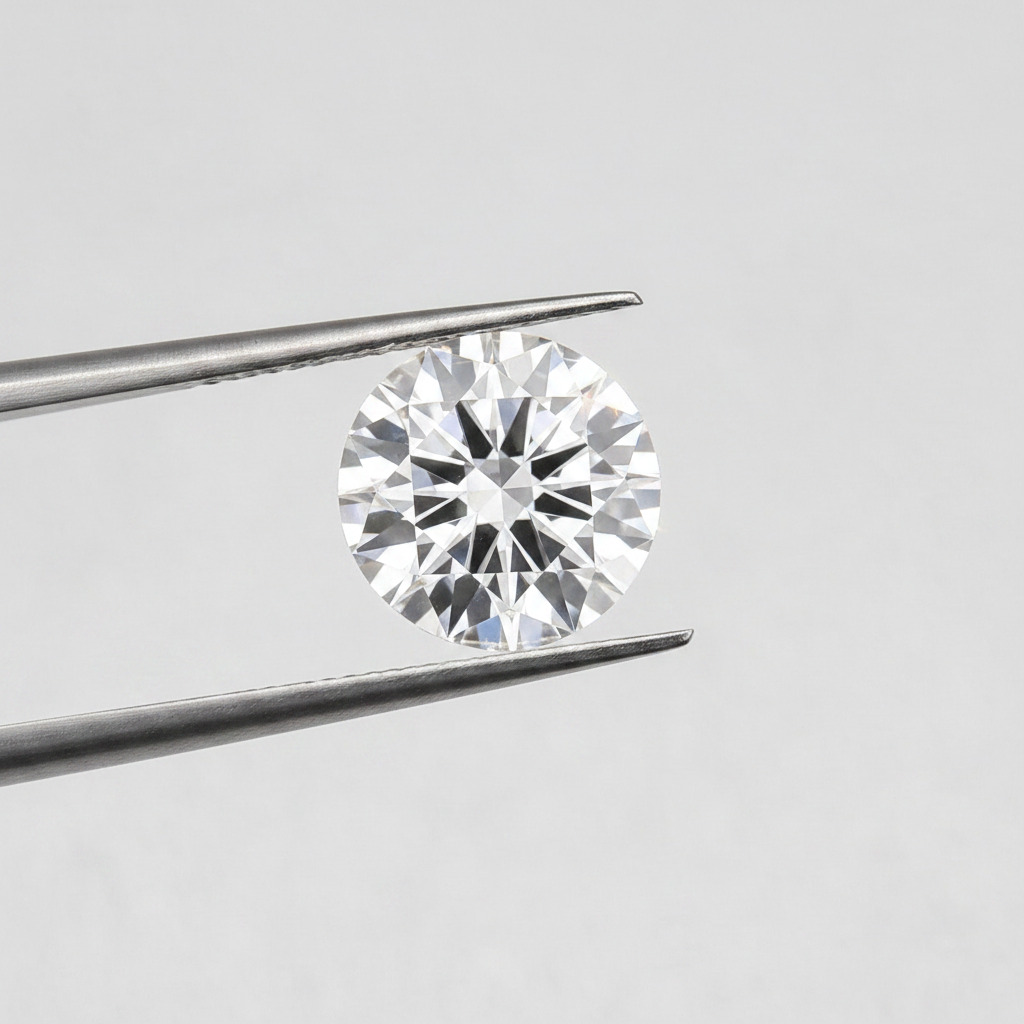 IGI Certified 5.04 Ct D Color VS1 Round CVD Diamond with 11.21mm Diameter