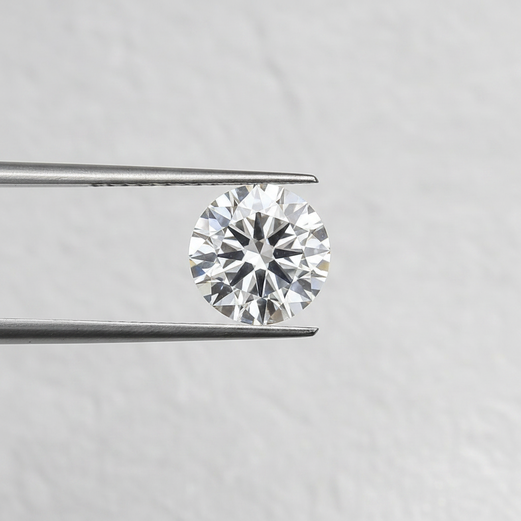 IGI Certified 8.00 Ct F Color VVS2 Round CVD Diamond with 12.94mm Diameter