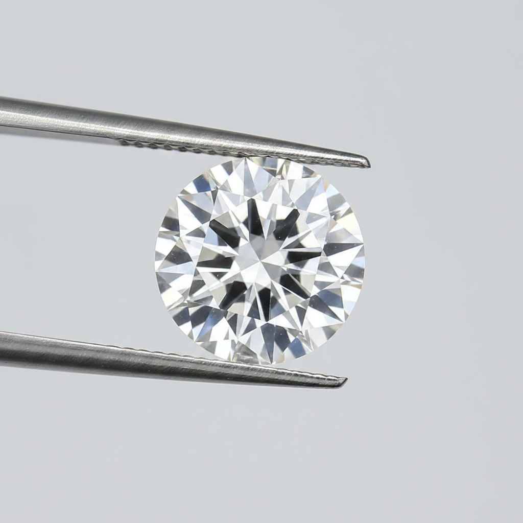 IGI Certified 6.02 Ct F Color VS1 Round CVD Diamond with 11.82mm Diameter